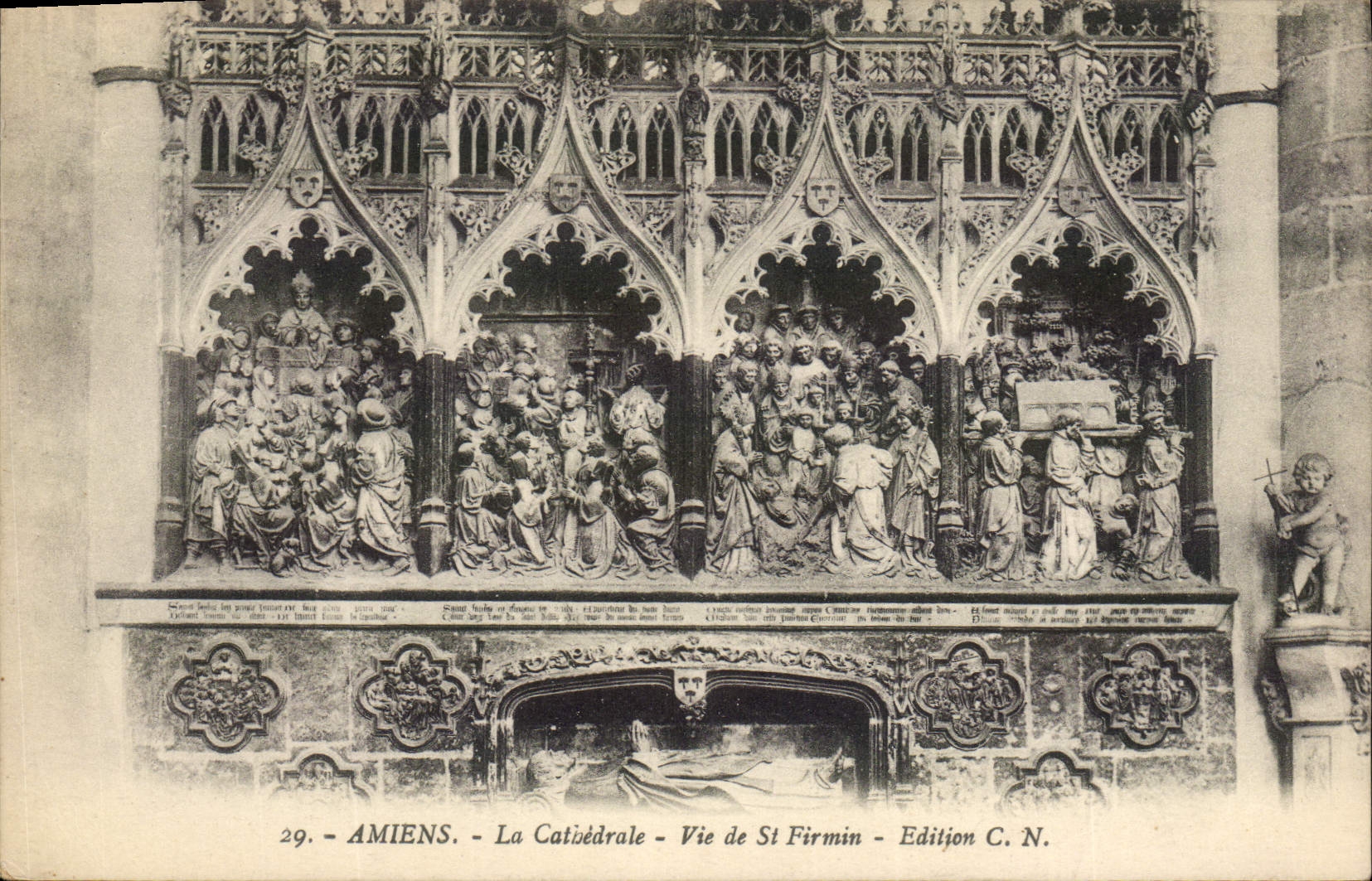CPA Amiens La Cathedrale Vie de St Firmin