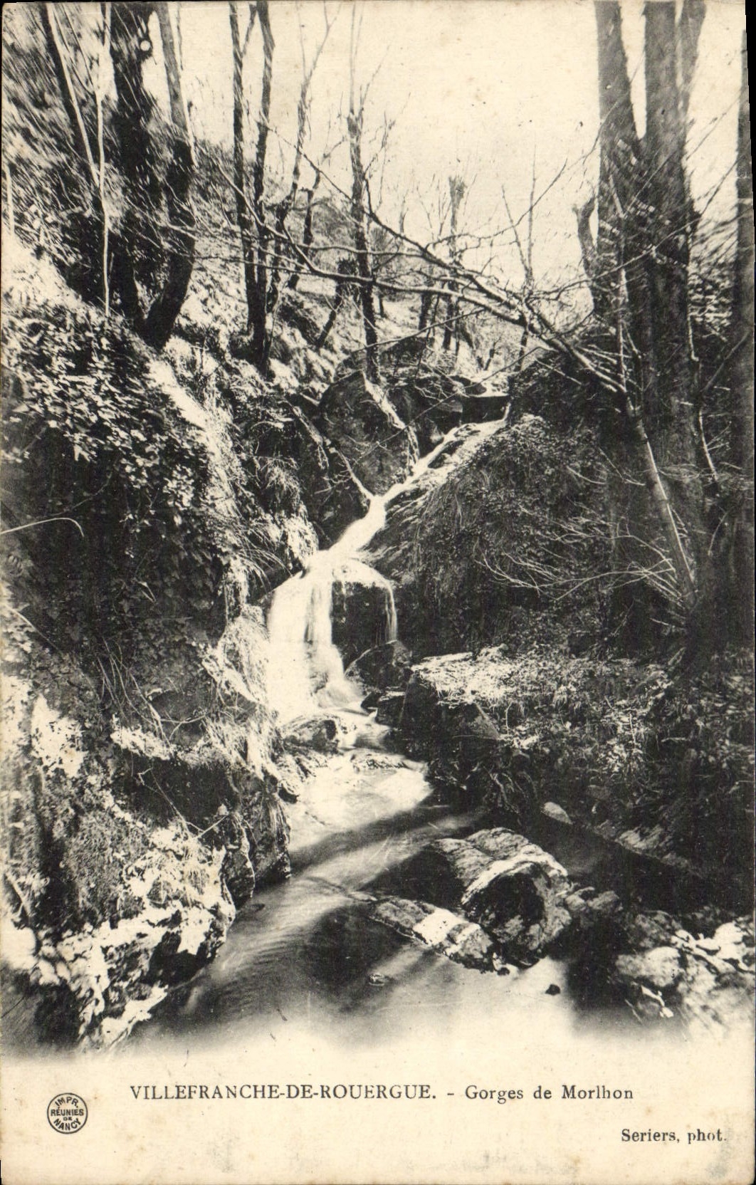 VINTAGE POSTCARD Villefranche De Rouergue Falls of Morlhon