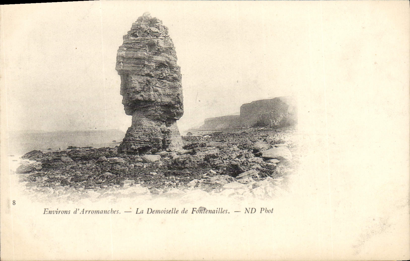 VINTAGE POSTCARD Surroundings of Arromanches the young lady of Fontenailles