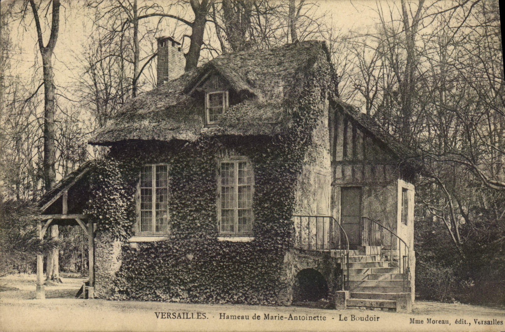 VINTAGE POSTCARD Versailles Hamlet of Marie Antoinette the boudoir