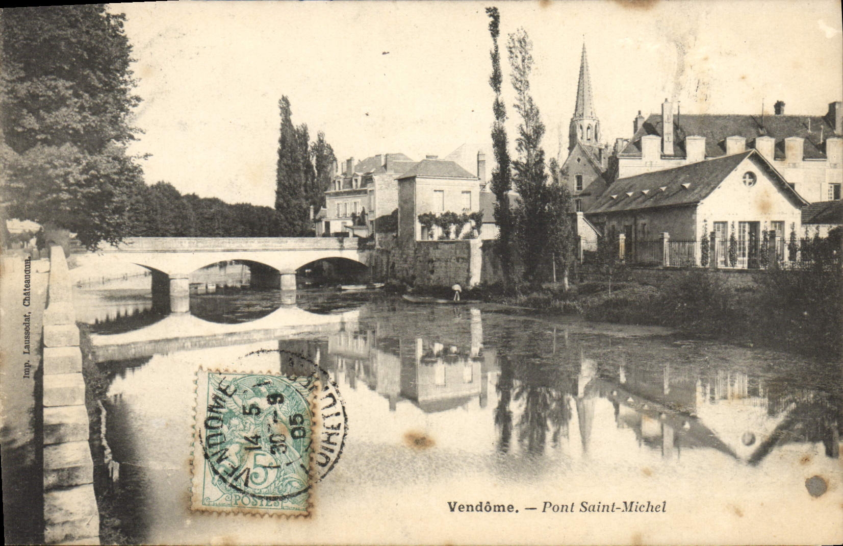 Saint Michel del puente de Vendome de la POSTAL de la VENDIMIA