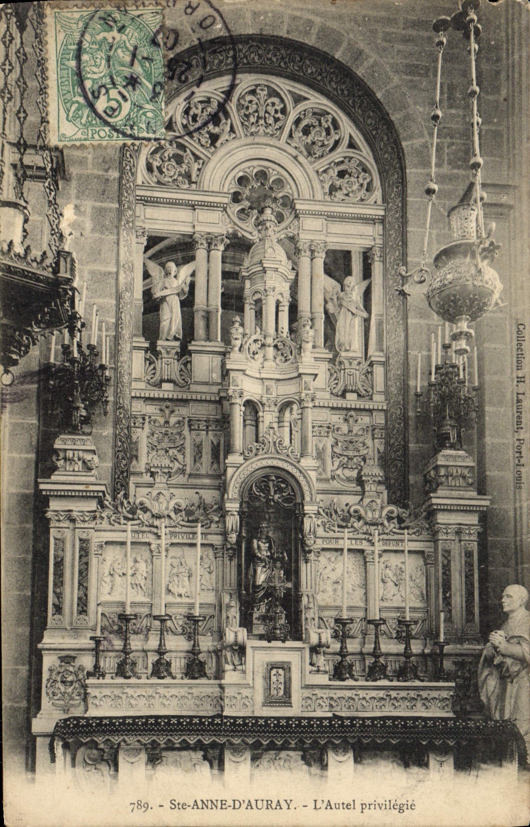 VINTAGE POSTCARD co. Anne D' Auray the Privileged Furnace bridge