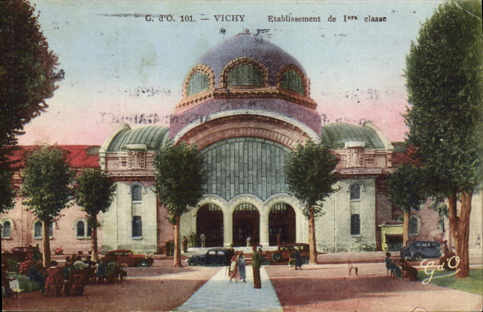VINTAGE POSTCARD Vichy Establishment of 1st class