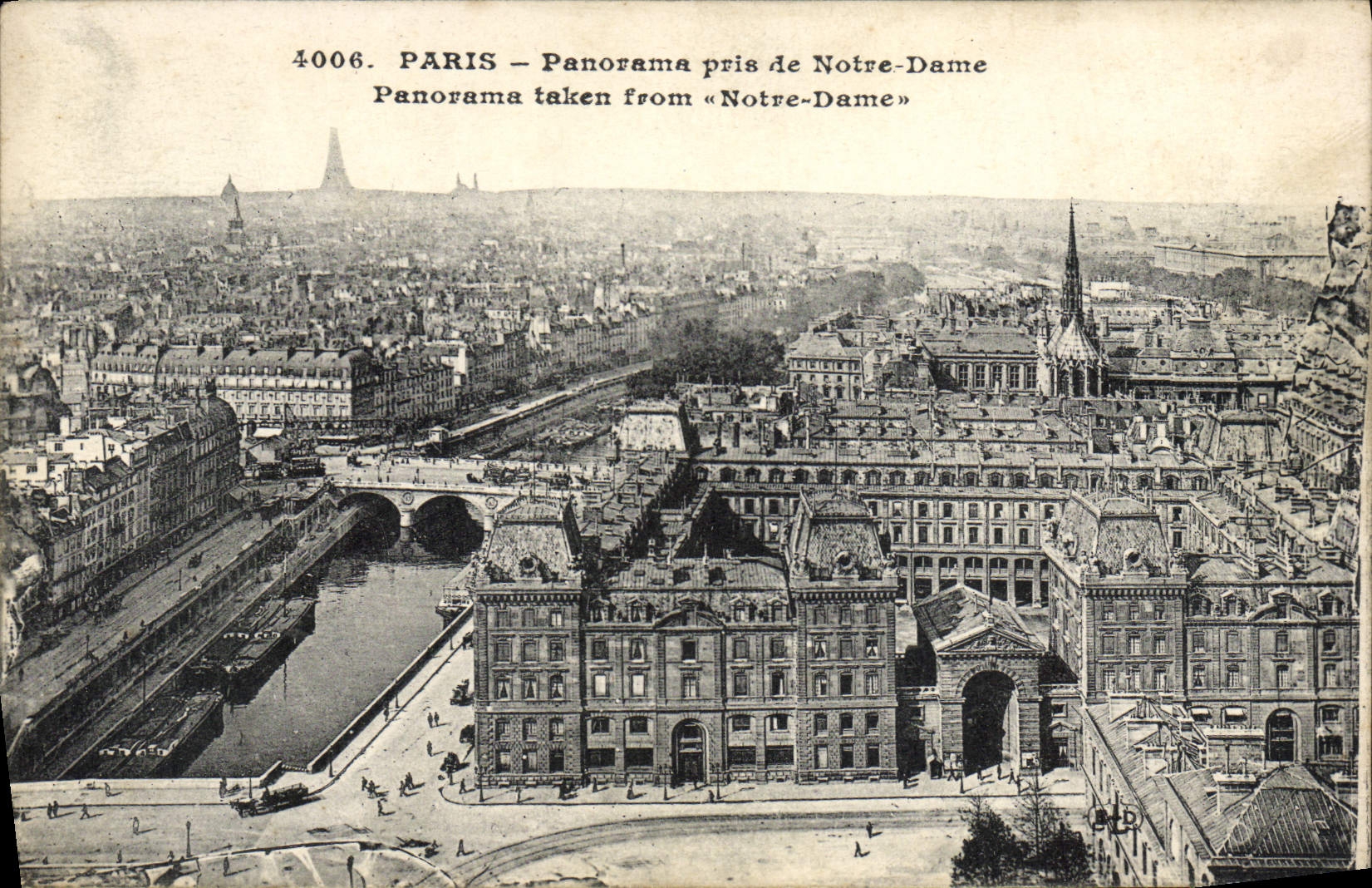 CPA Paris Panorama Pris de Notre Dame