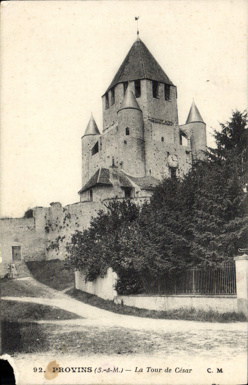 VINTAGE POSTCARD Layered branches the Tower of Cesar