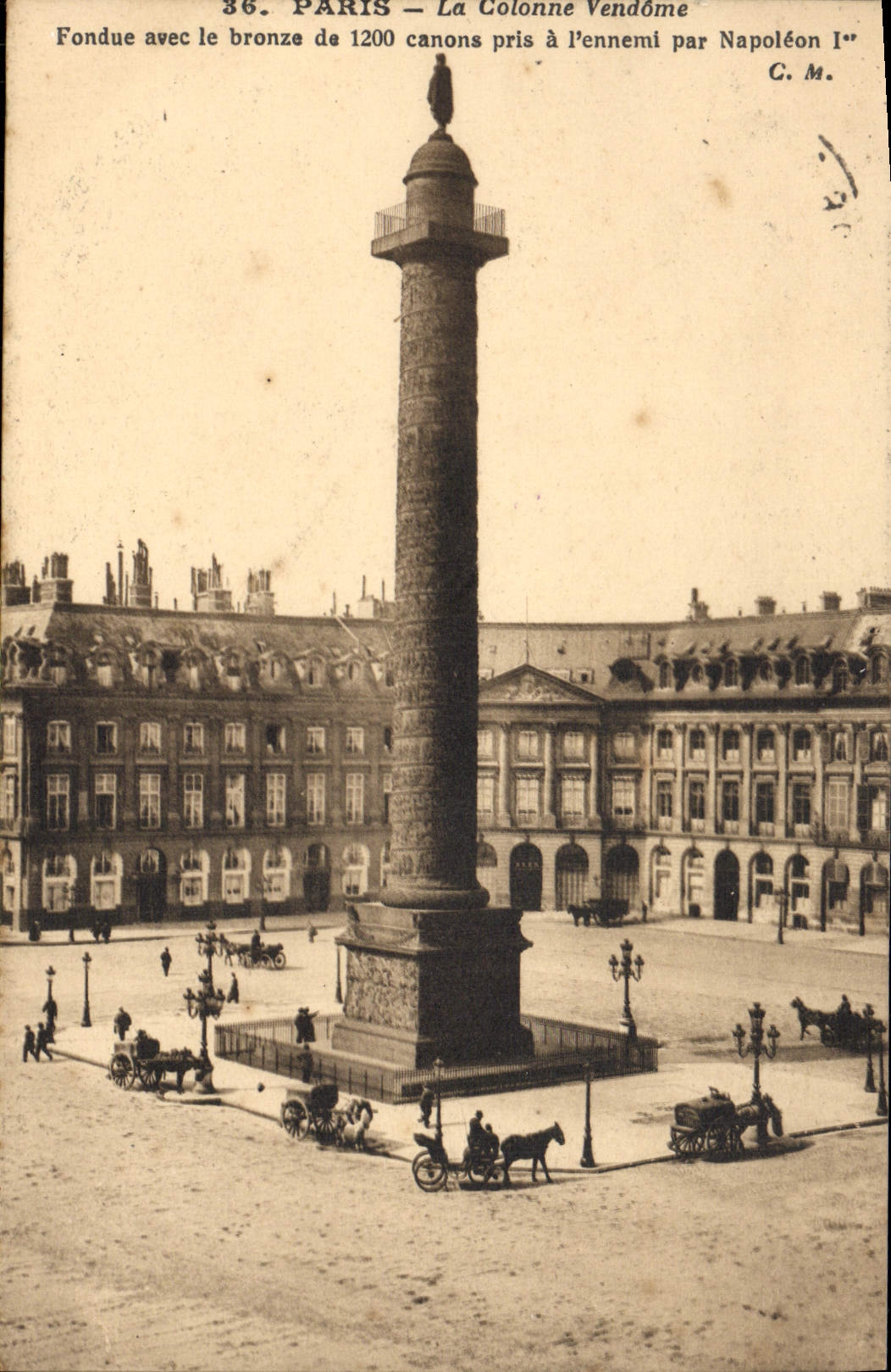 CPA Paris La Colonne Vendome