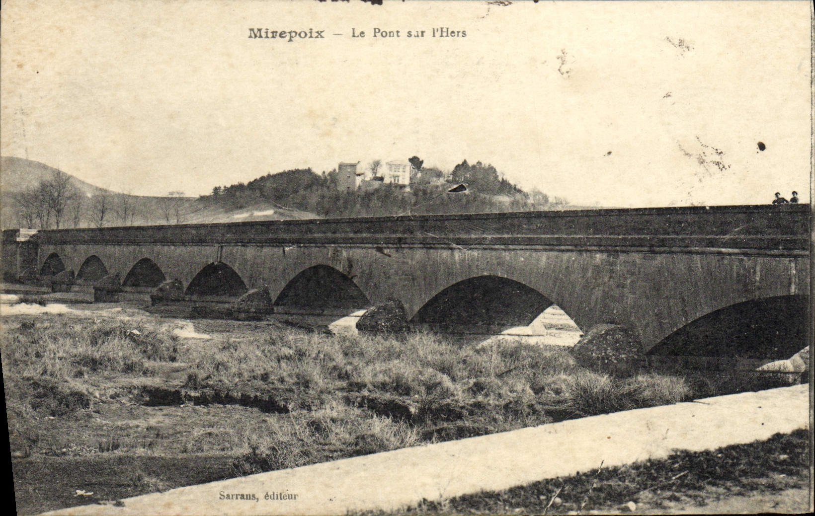 VINTAGE POSTCARD Mirepoix the Bridge on Hers