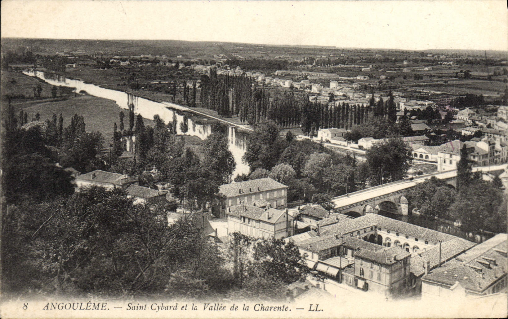 POSTAL Angulema Saint Cybard de la VENDIMIA y el valle de Charente