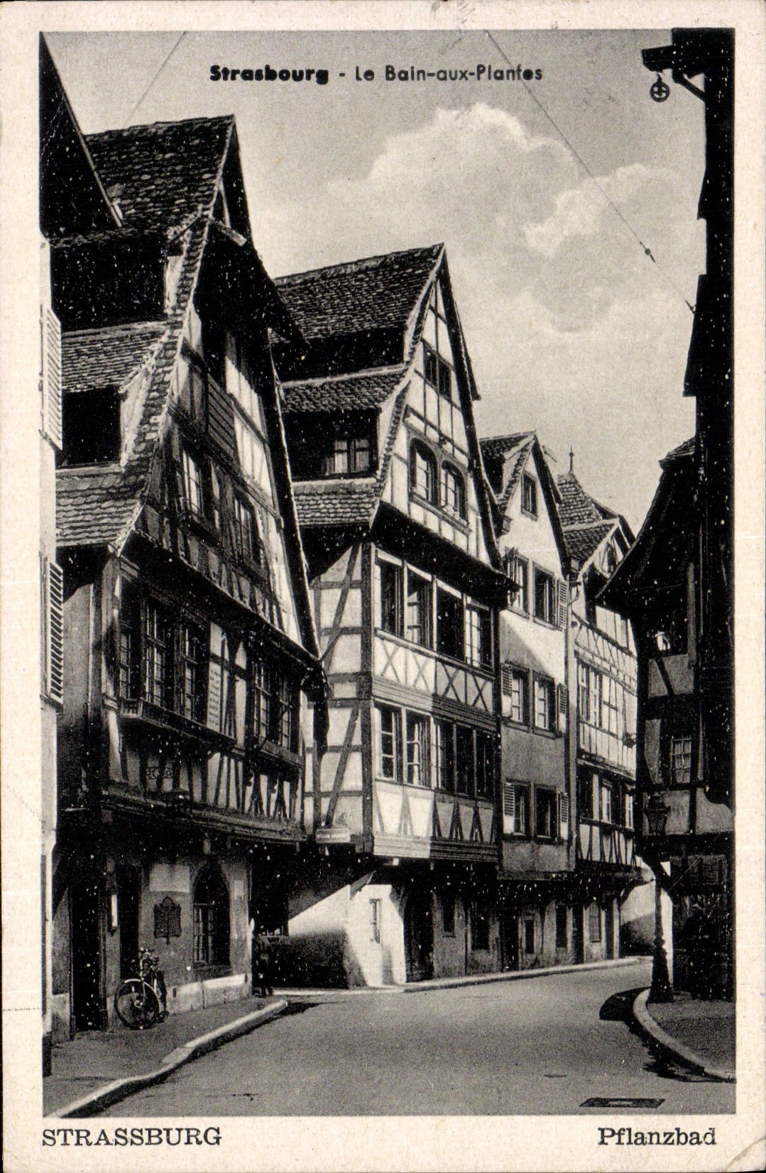 POSTAL Estrasburgo de la VENDIMIA el baño en Planfes