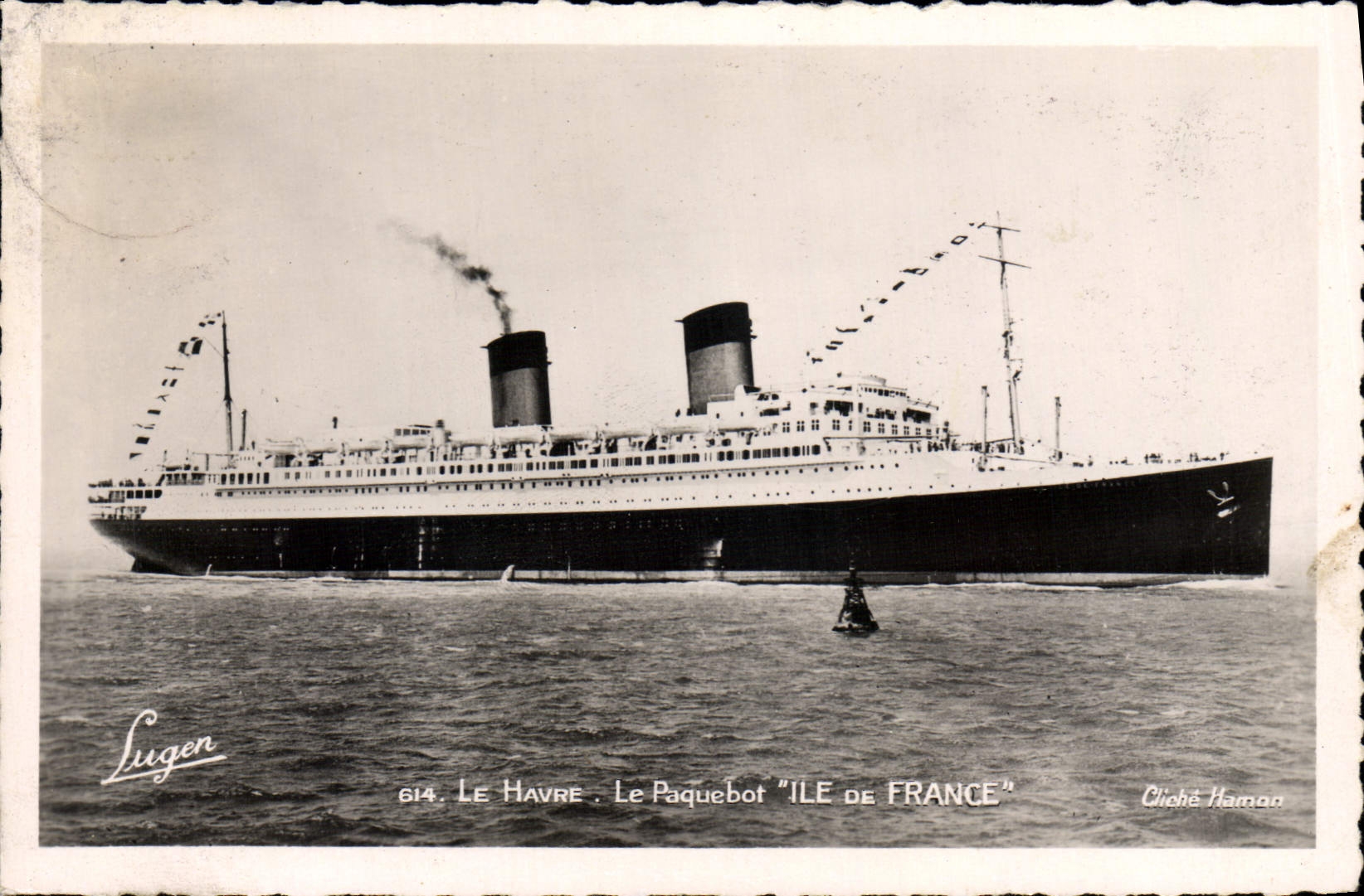 CPA Le Havre Le Paquebot Ile De France Bateau