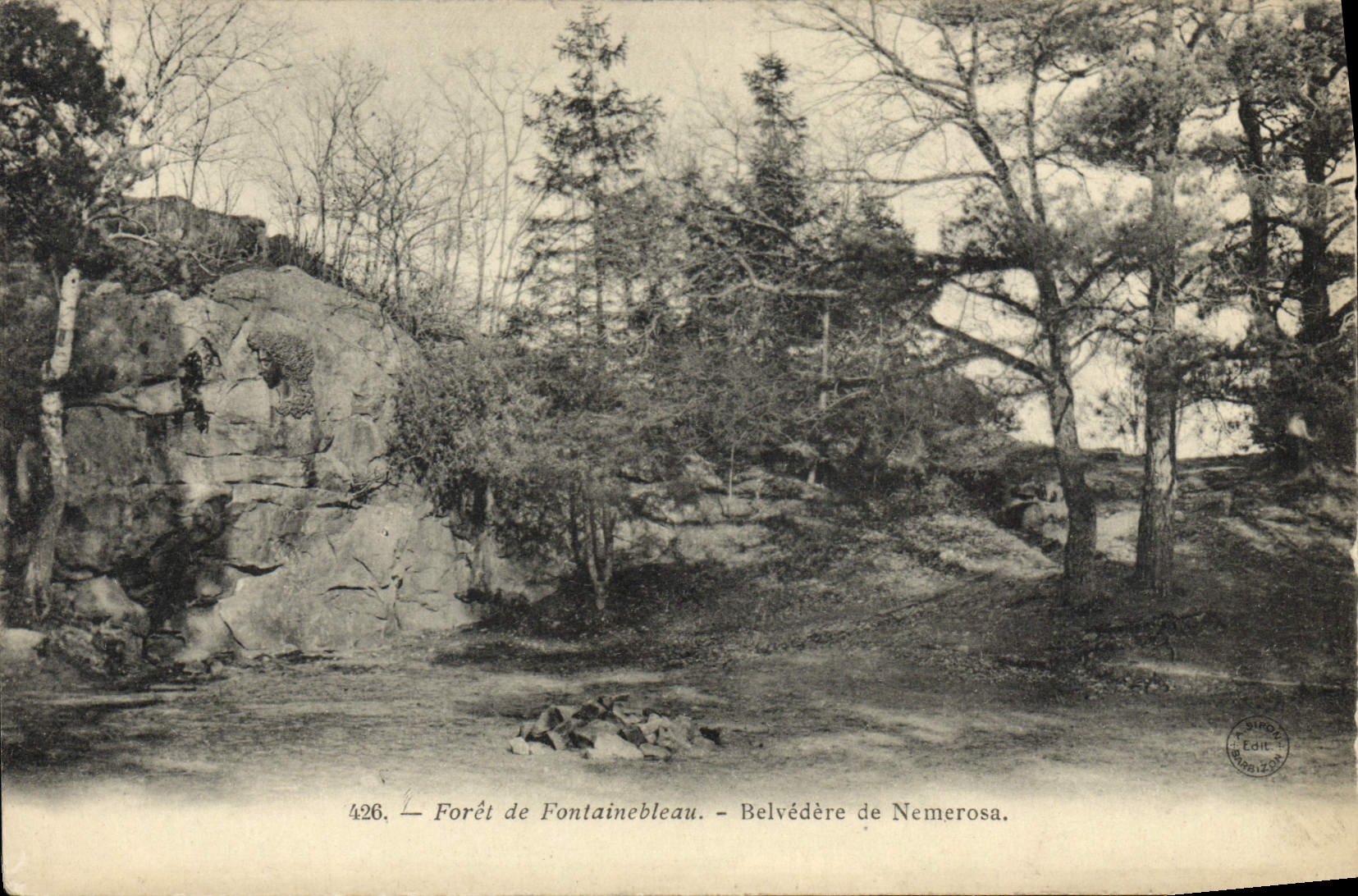 VINTAGE POSTCARD Drill of Fontainebleau View-point of Nemerosa
