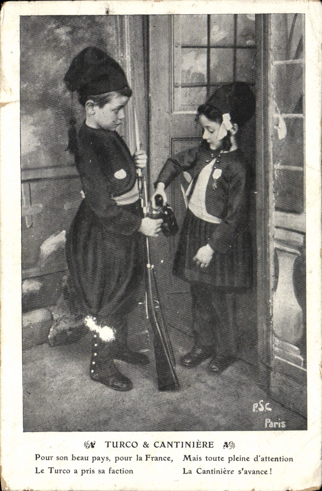 VINTAGE POSTCARD Turco & Cantiniere Children