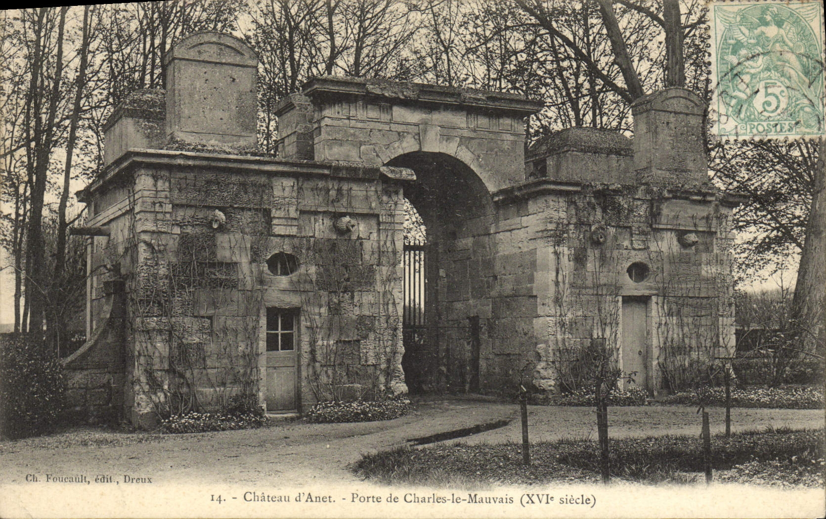 El castillo de la POSTAL de la VENDIMIA de Anet lleva de Charles el main