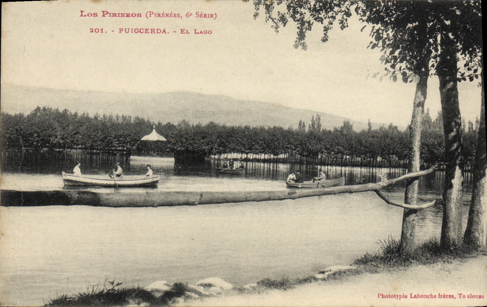 VINTAGE POSTCARD Puigcerda And Lago