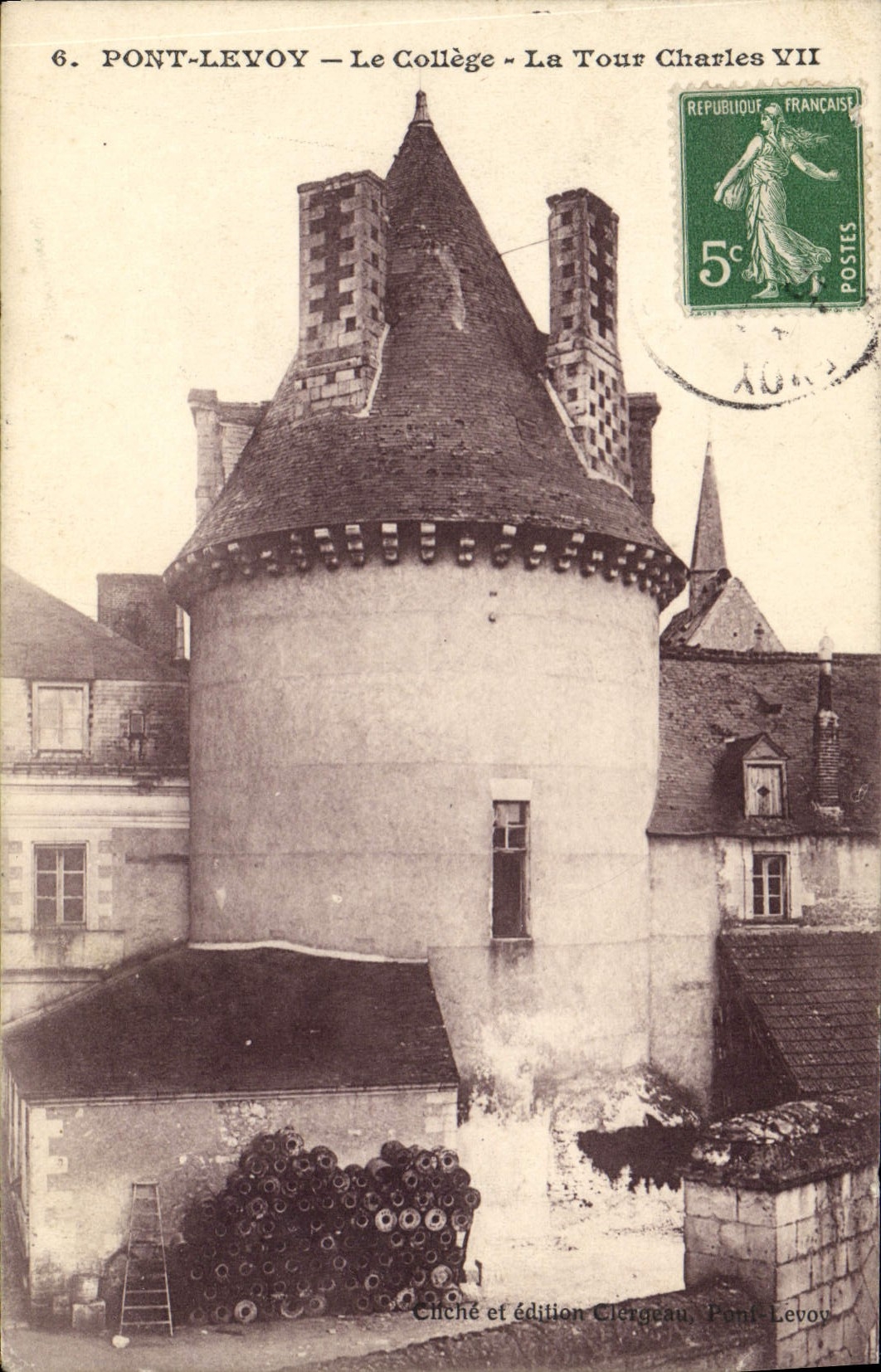 CPA Pont Levoy Le College La Tour Charles VII