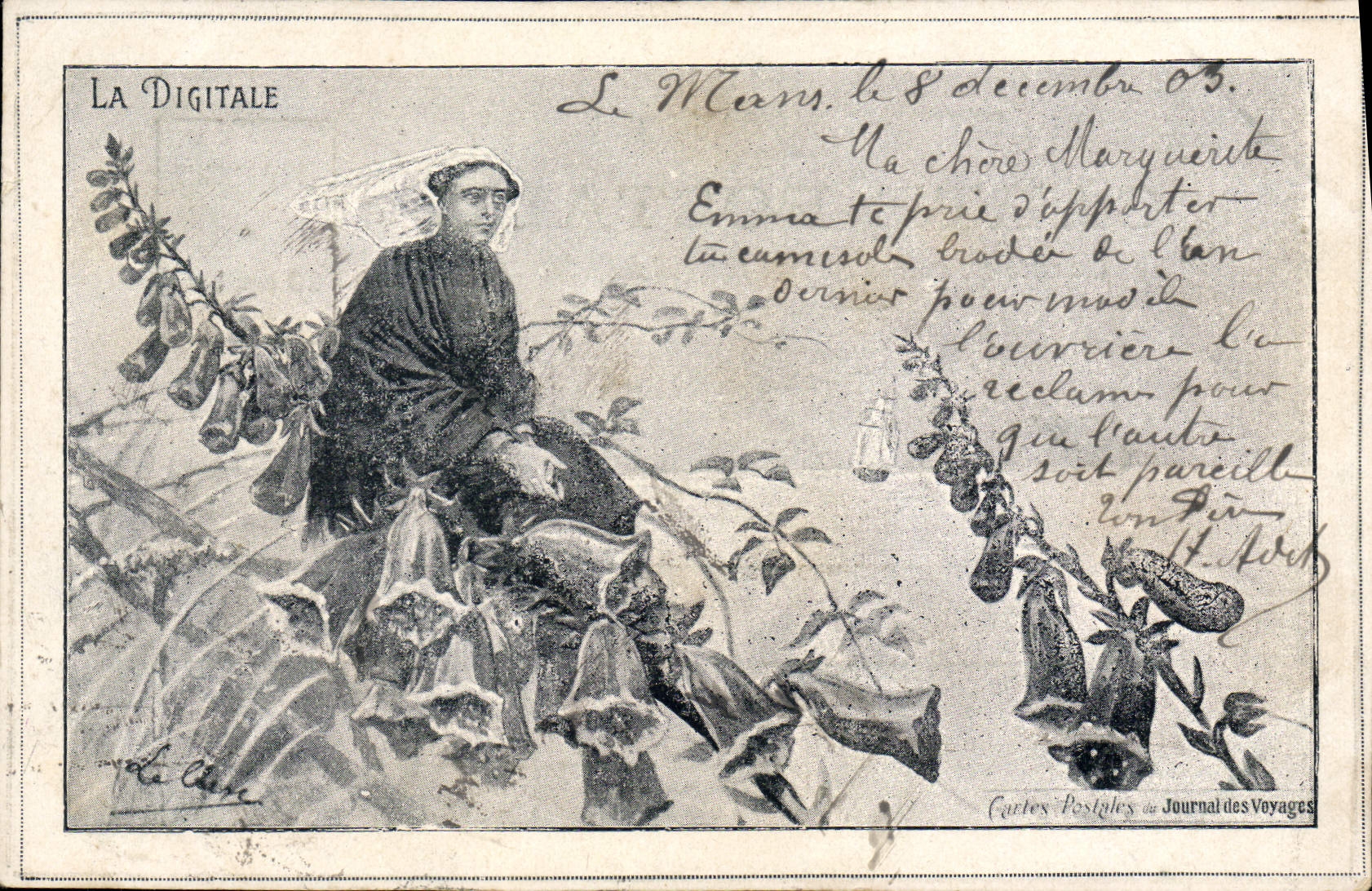 CPA La Digitale Folklore