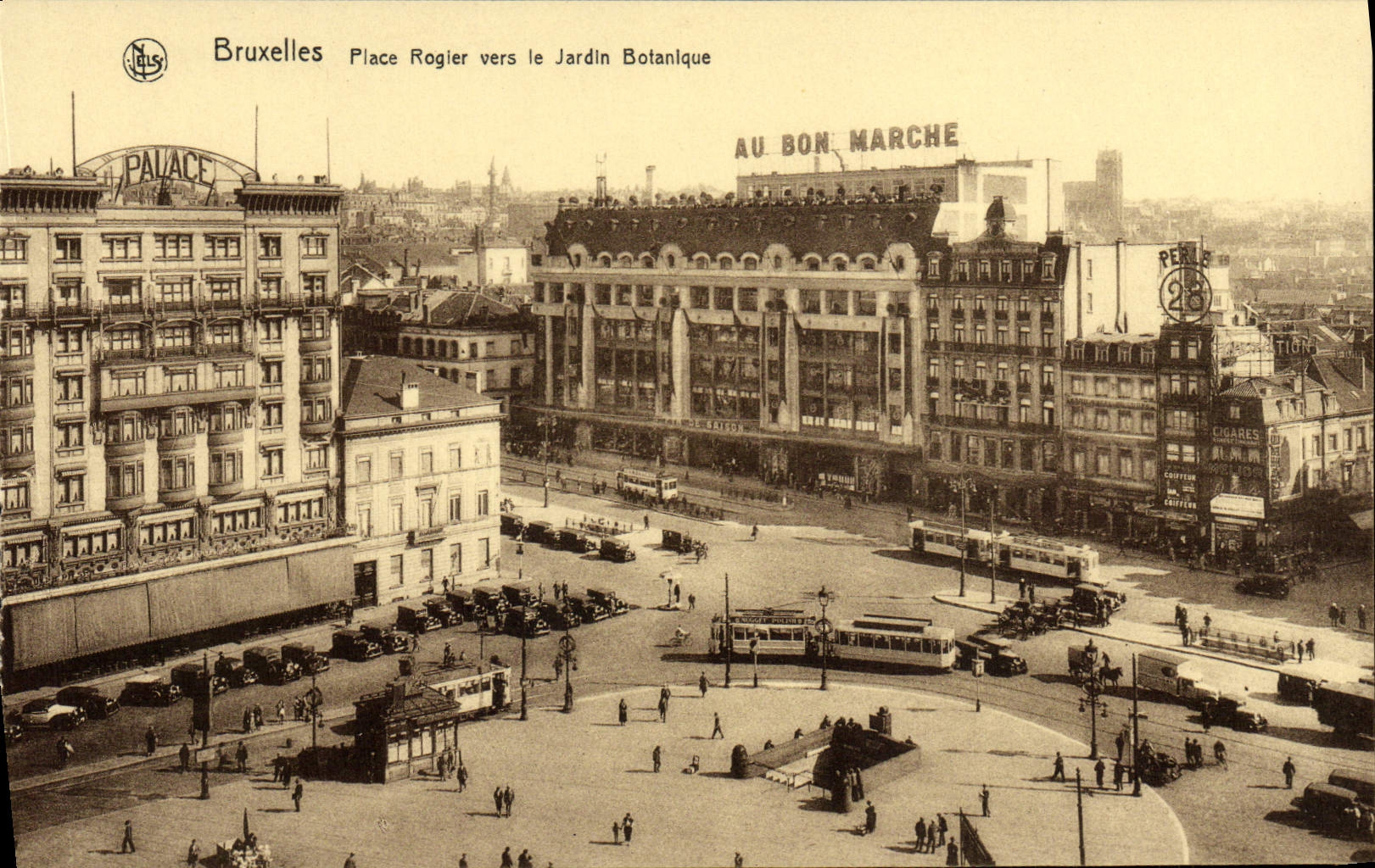 CPA Bruxelles Place Rogier Vers le Jardin Botanique