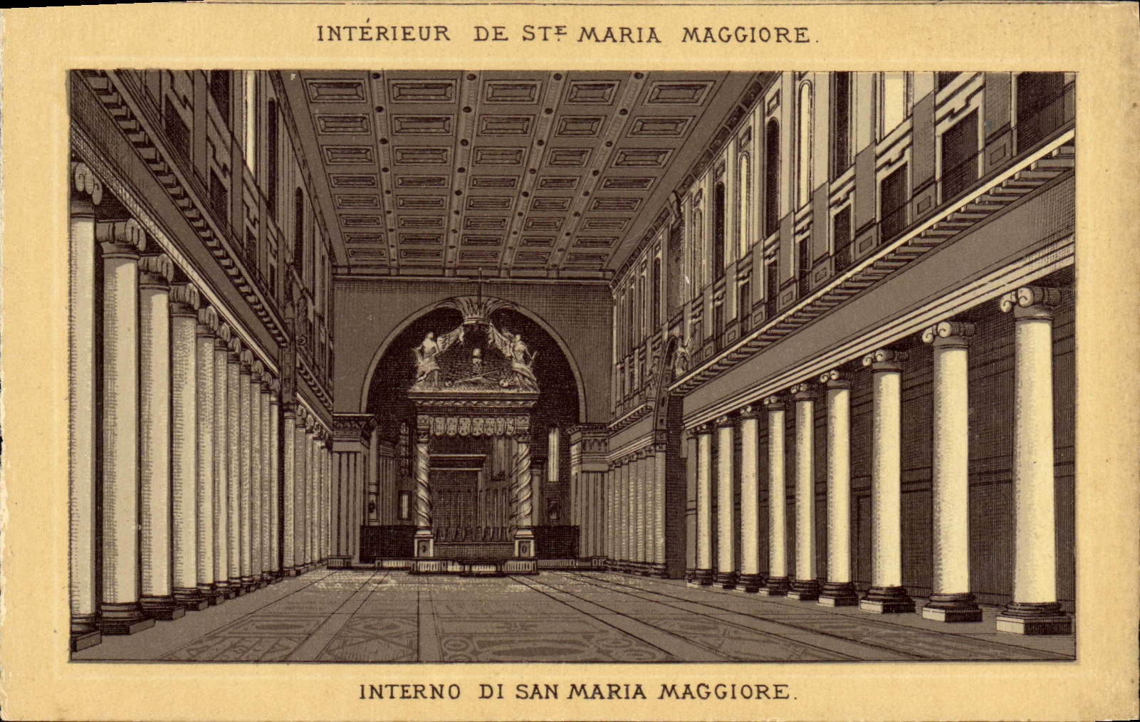 POSTAL Interno Di San Maria Maggiore Roma de la VENDIMIA