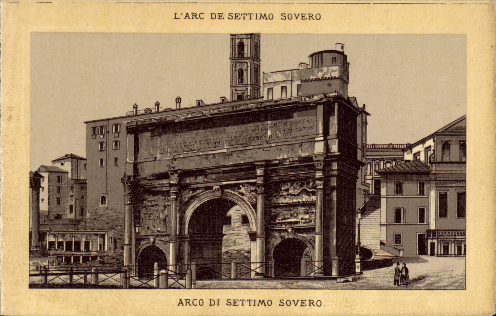 POSTAL de la VENDIMIA el arco De Settimo Sovero Roma