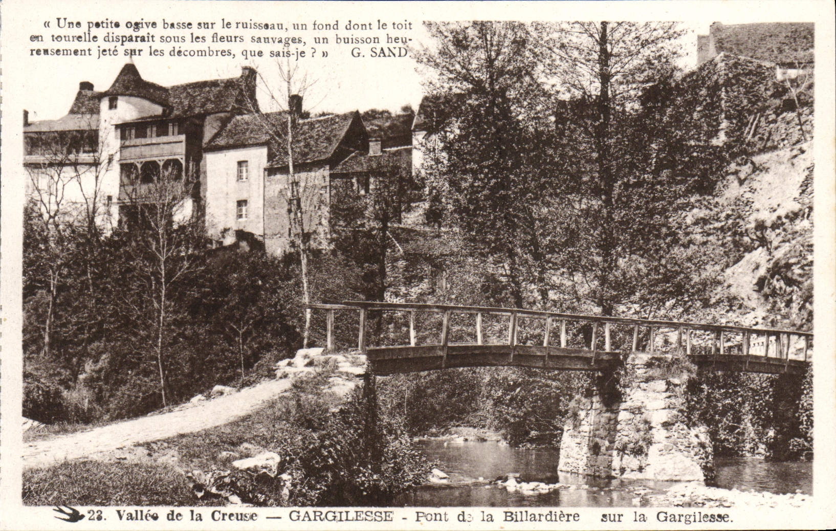 CPA Vallee de la Creuse Gargilesse Pont de la Billardiere