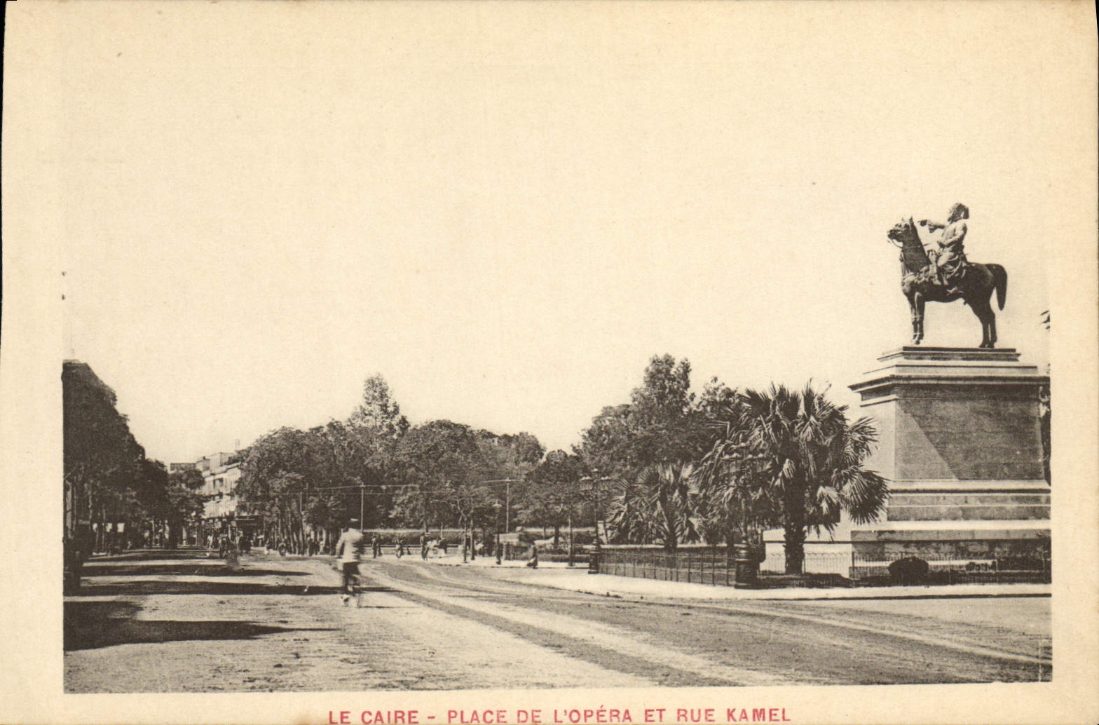 CPA Le Caire Place de l'Opera et Rue kamel Egypte Egypt