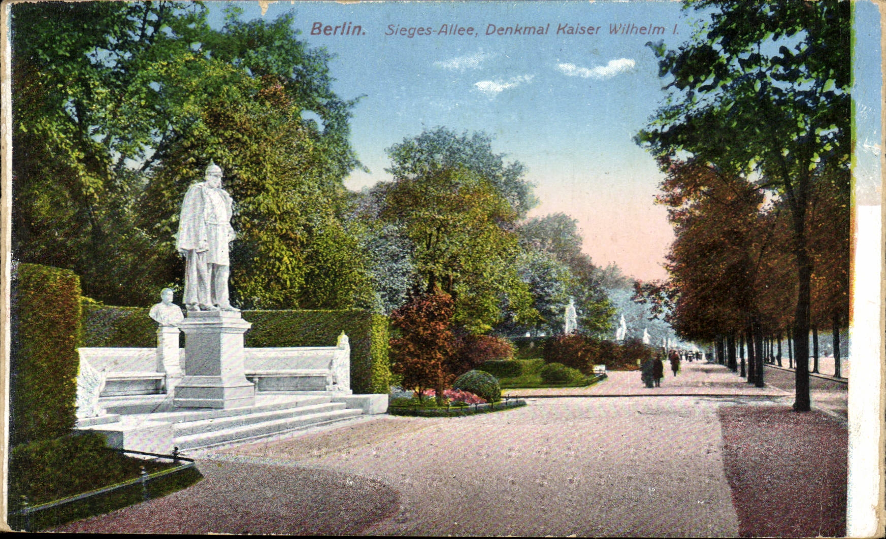VINTAGE POSTCARD Berlin Seats Gone Denkmal Kaiser Wilhelm I