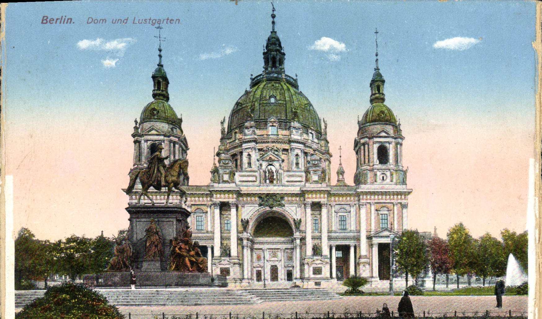 VINTAGE POSTCARD Berlin Dom und Lustgarten