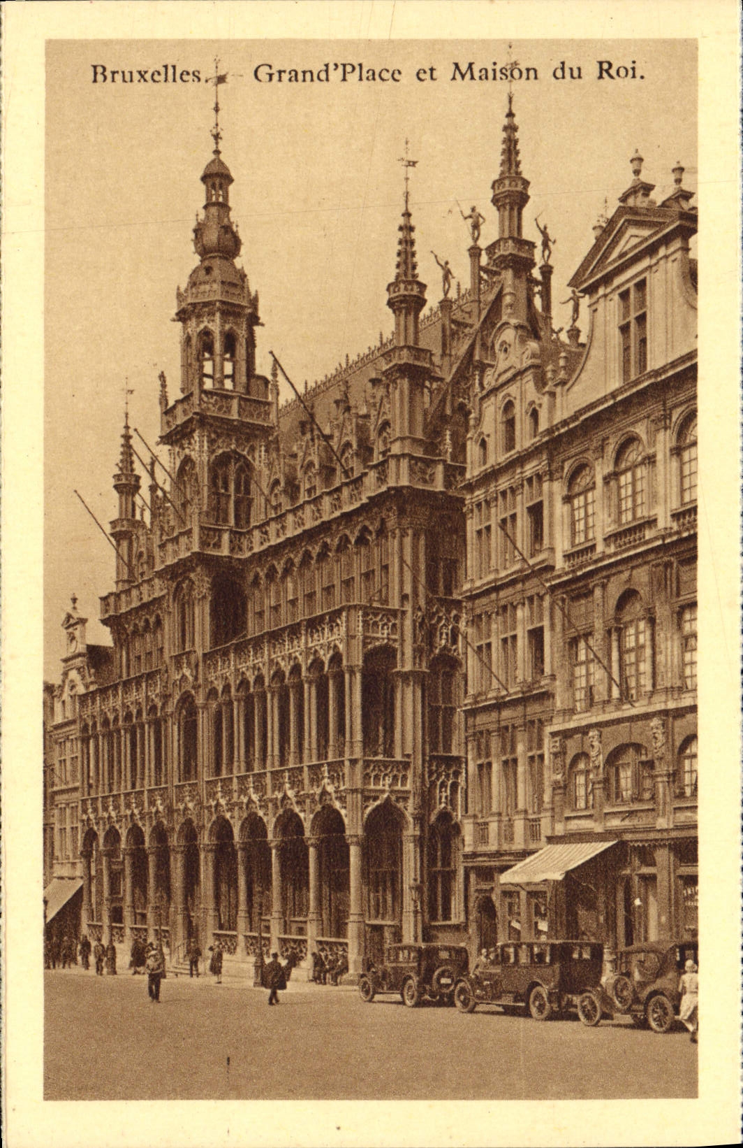 Lugares de Bruselas de la POSTAL de la VENDIMIA y casa magníficos del rey