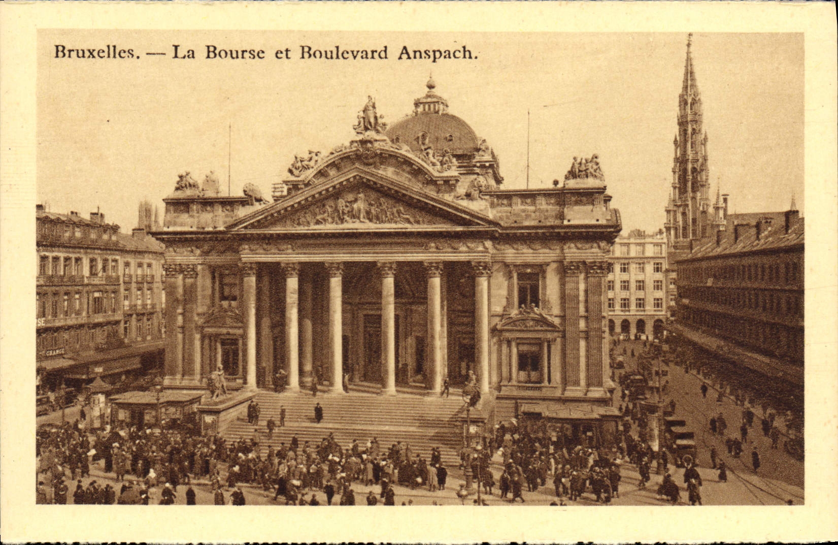 CPA Bruxelles La Bourse et Boulevard Anspach