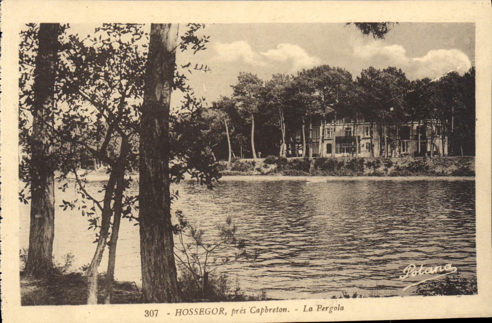 VINTAGE POSTCARD Hossegor Close Capbreton the Pergola