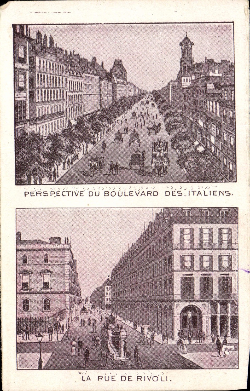 CPA La Rue De Rivoli Perspective du boulevard des Italiens Paris