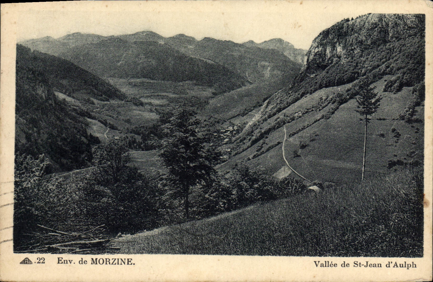 POSTAL Env de Morzine Valley de la VENDIMIA del d Aulph del St Jean