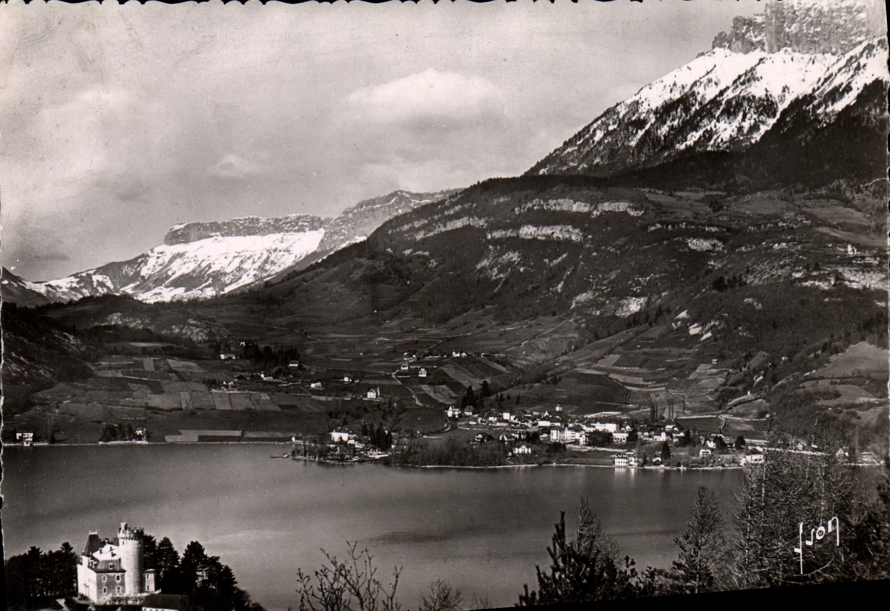 MODERN CARD Talloires Duingt the Lake and Teeth of Lanfon