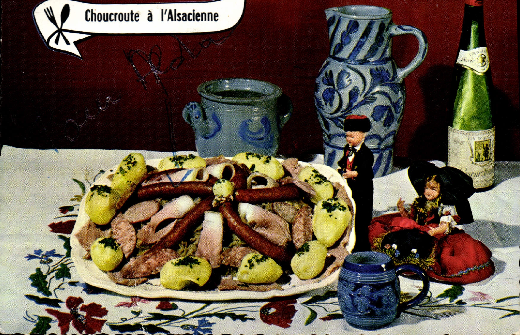 MODERN CARD Sauerkraut with the Alsatian one