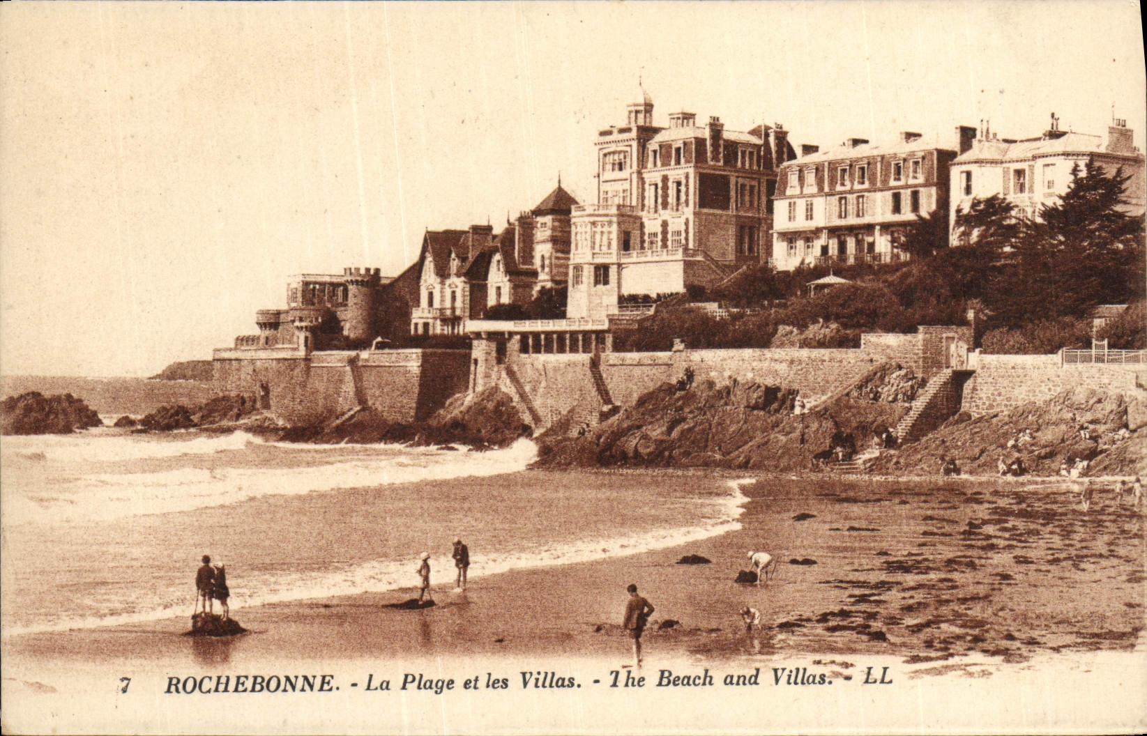 VINTAGE POSTCARD Rochebonne the Beach And Villas