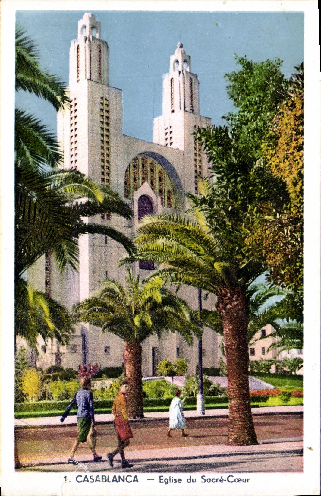 CPA Casablanca Eglise Du Sacre Coeur