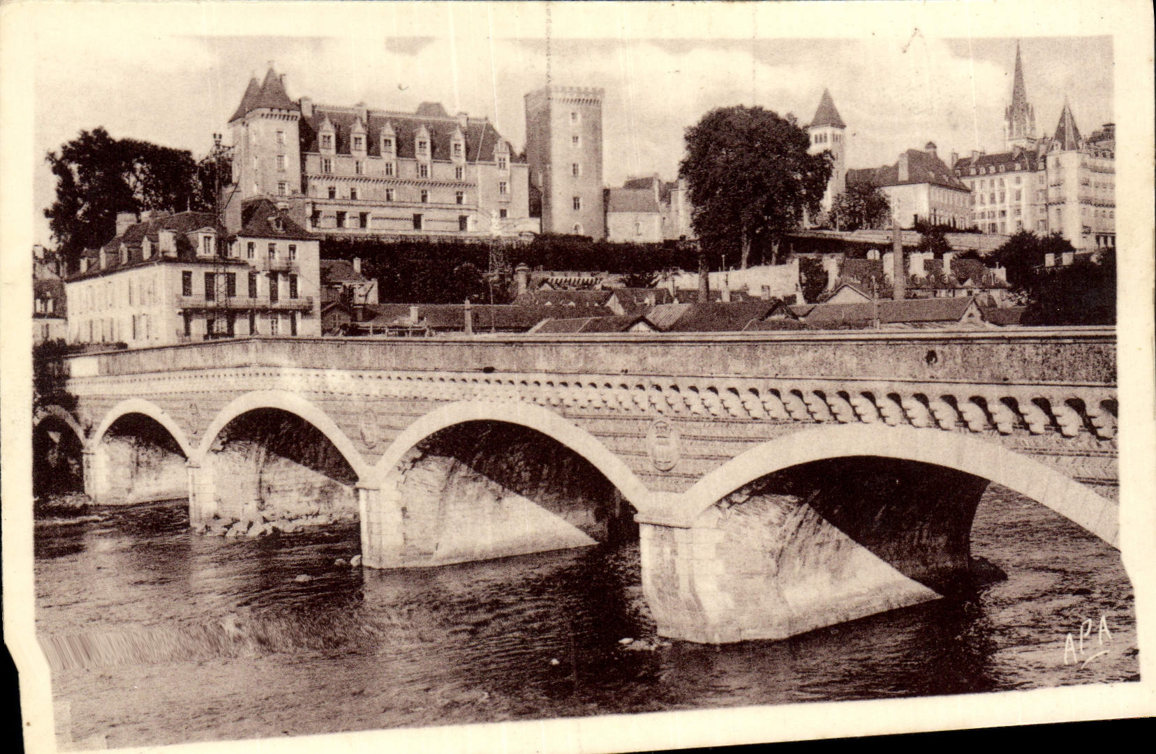 MODERN CARD Pau Panoramic View And Bridge of Jurancon