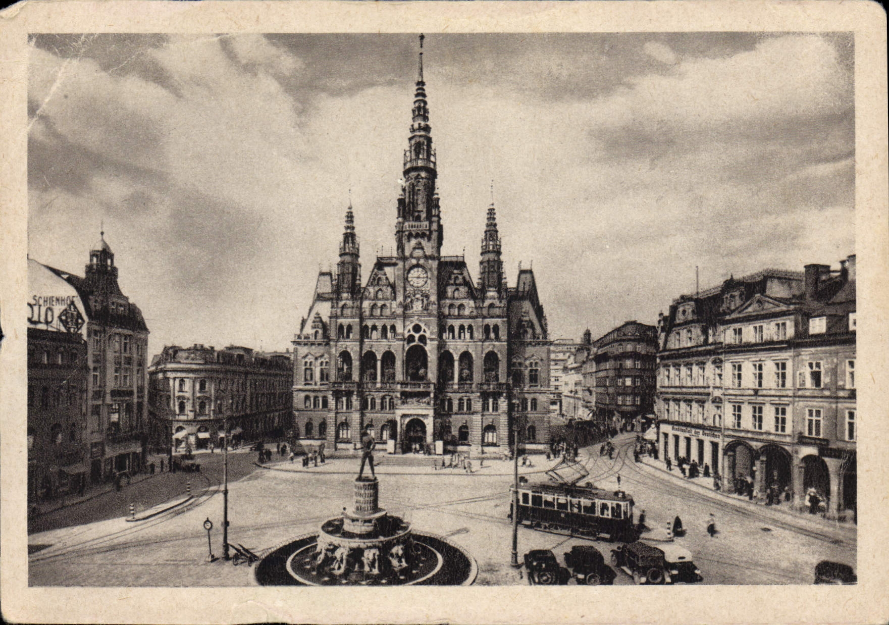 POSTAL Rathaus Reichenberg de la VENDIMIA
