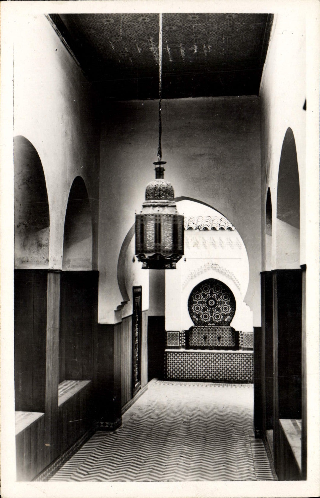 POSTAL Meknes de la VENDIMIA un museo de arte indígena Dar Jamai del pasillo