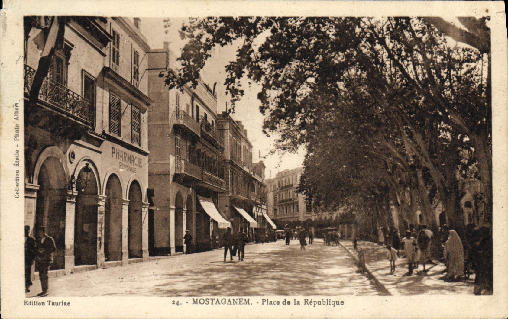 VINTAGE POSTCARD Mostaganem Places Republic