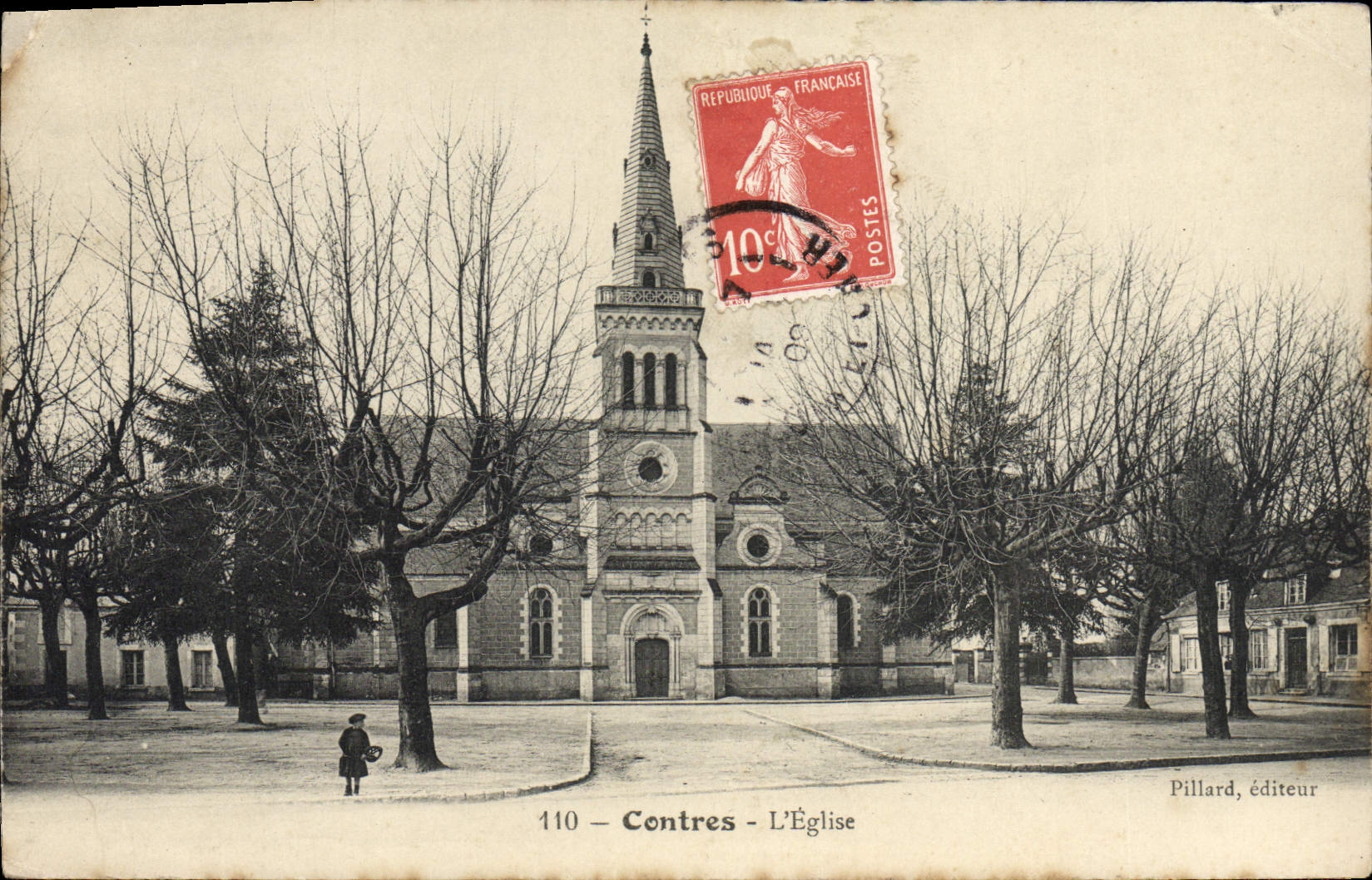 CPA Contres L'Eglise