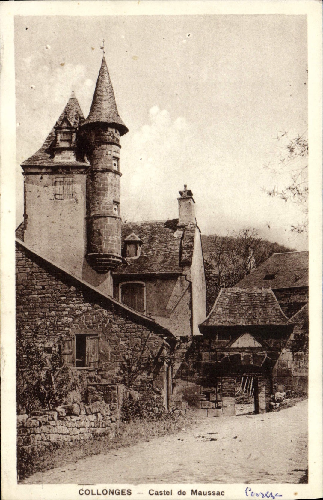 Casa de señorío de Collonges de la POSTAL de la VENDIMIA De Maussac