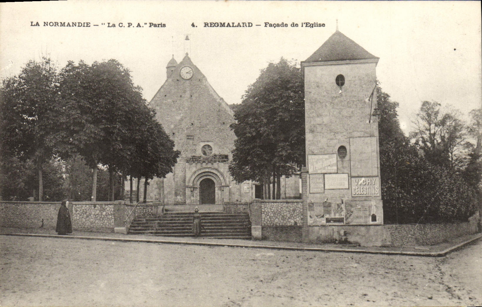 CPA La Normandie La Regmalard Facade De I'Eglise