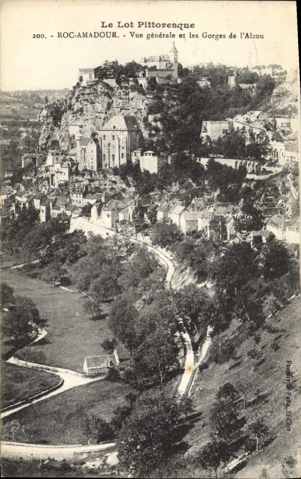 CPA Rocamadour Vue Generale Et Les Gorges De I'Alzou