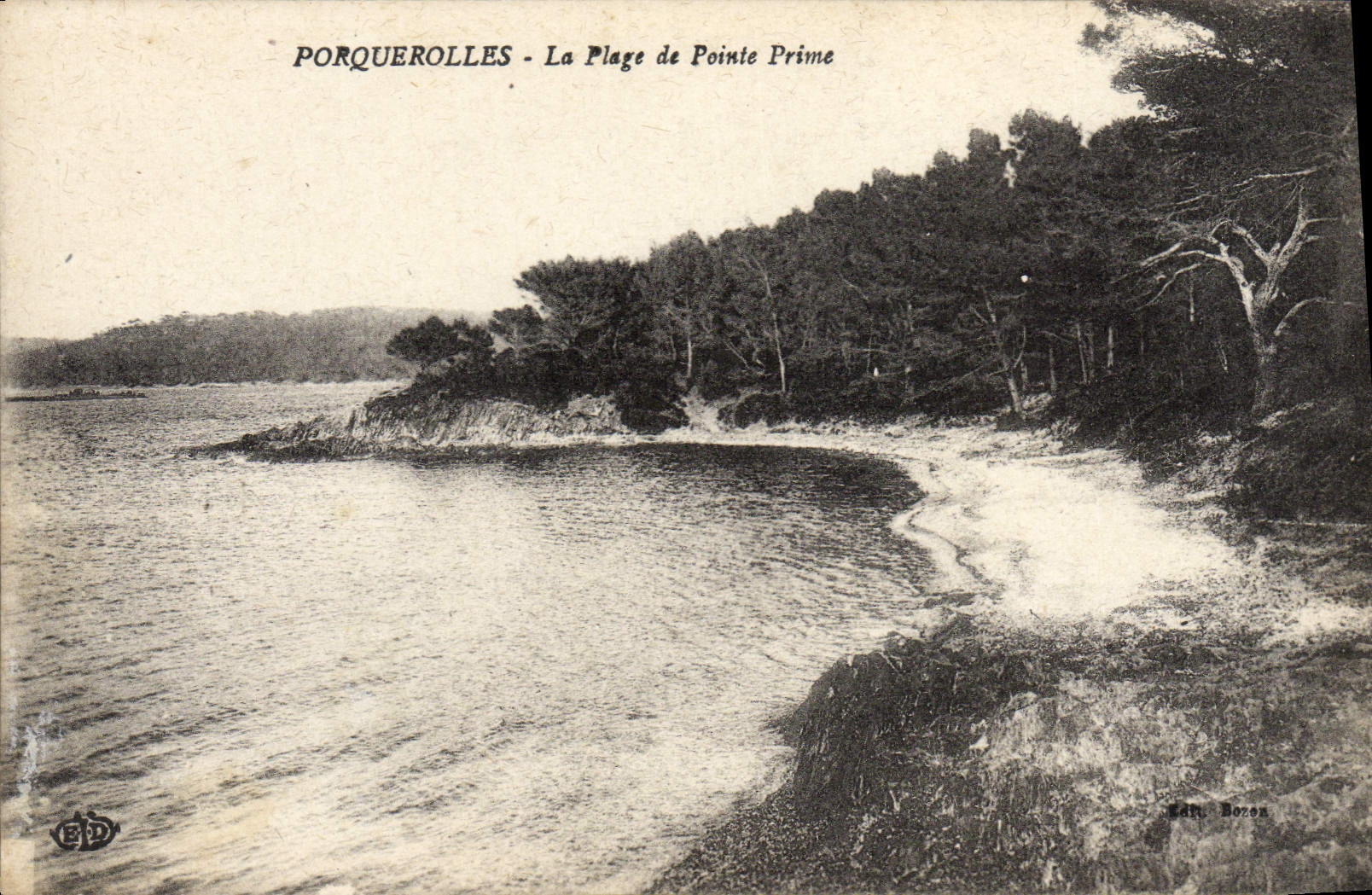 VINTAGE POSTCARD Porquerolles the Beach Of Point Precedes