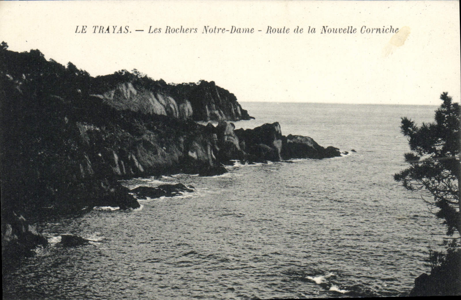 POSTAL Trayas de la VENDIMIA el camino de Notre Dame de las rocas de la nueva cornisa