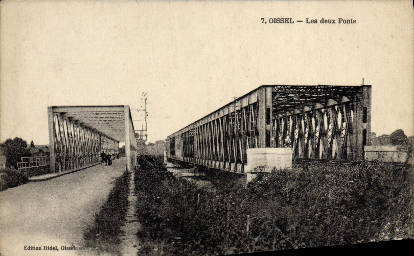 CPA Oissel Les Deux Ponts