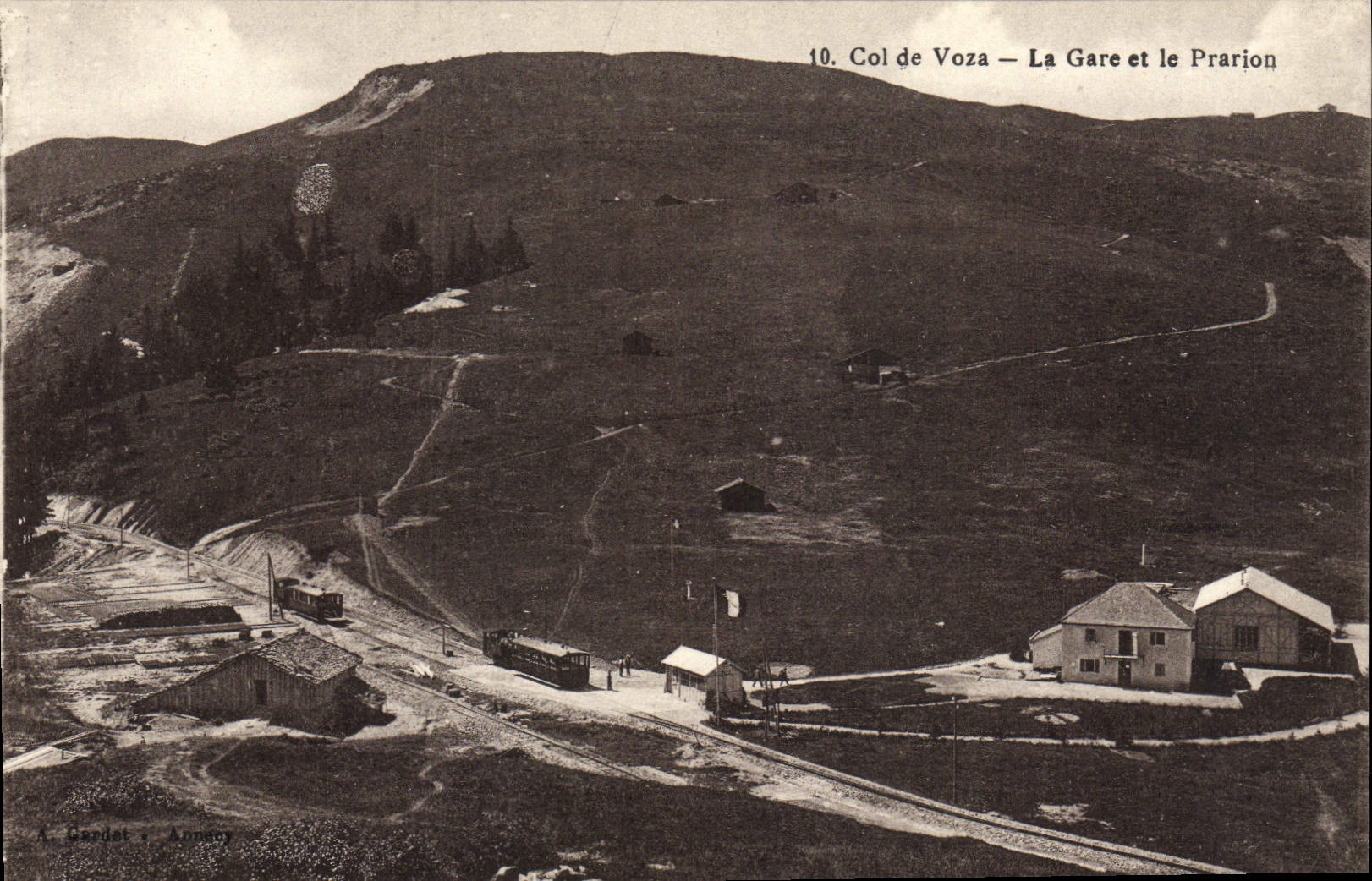 CPA Col De Voza La Gare Et Le Prarion