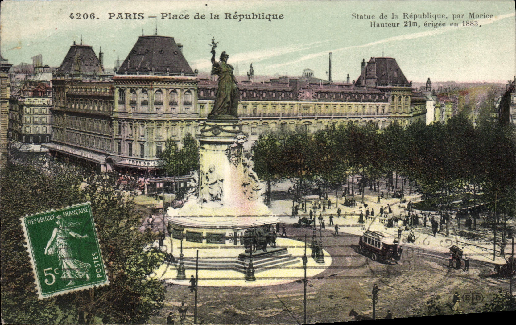 CPA Paris Place De La Republique
