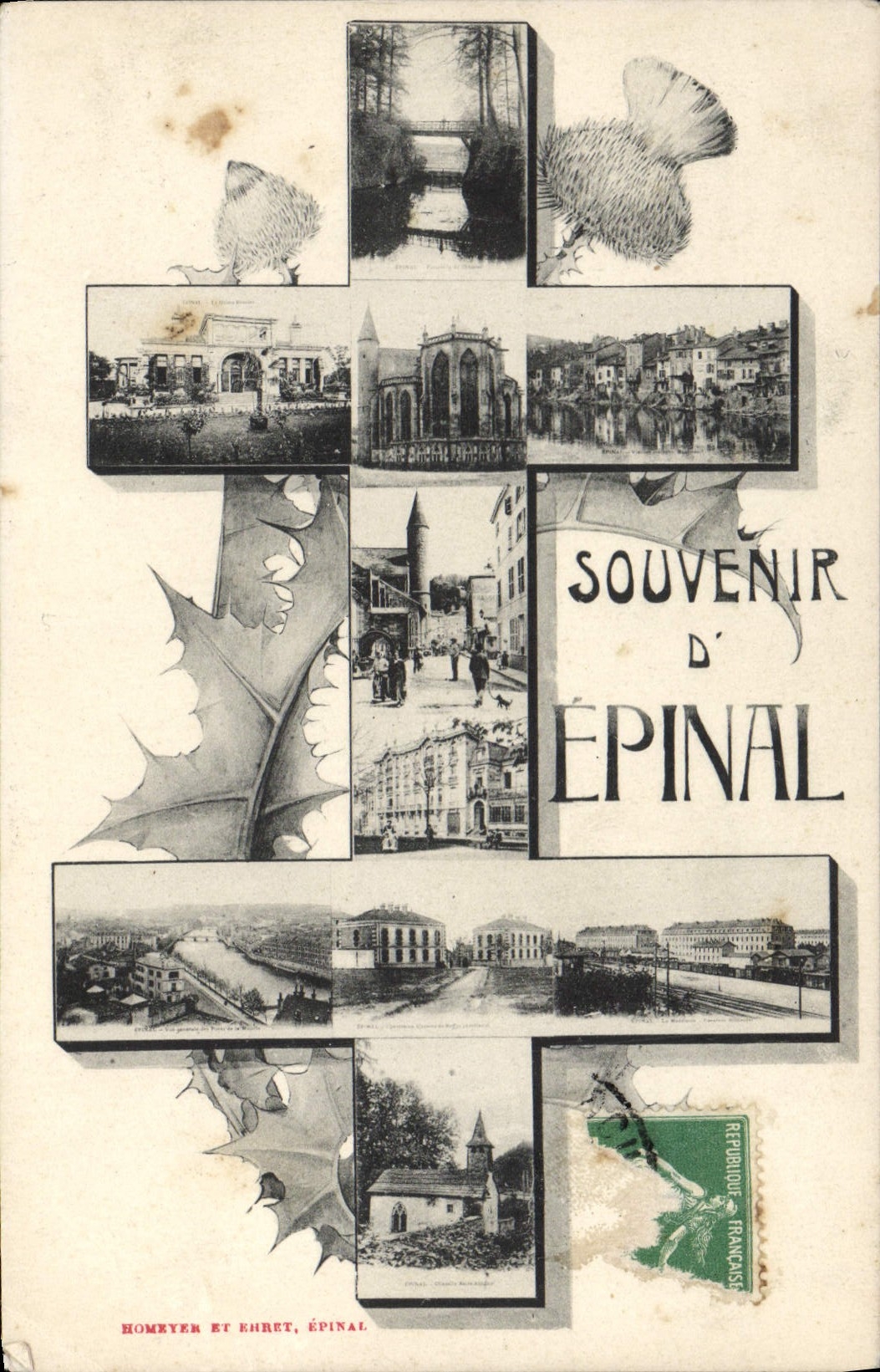 VINTAGE POSTCARD To remember De Epinal